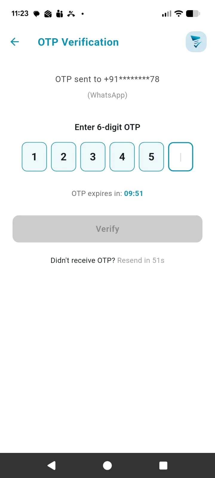 Validate OTP